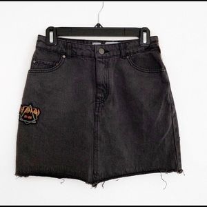 Retro Def Leppard Denim Skirt 29”